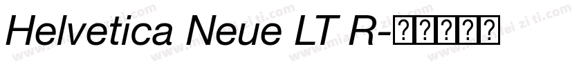 Helvetica Neue LT R字体转换